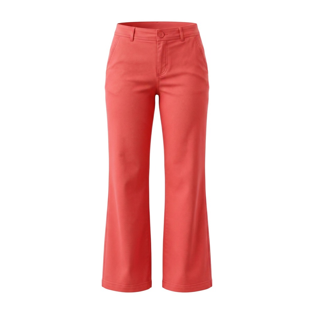 Level 99 Wide Leg Trousers Coral Red Linen Blend‎ Stretch - 28P